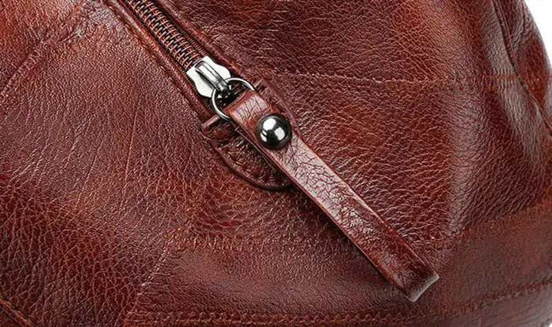 Jihen - Bolso de Mano Vintage de Cuero de Primera Calidad