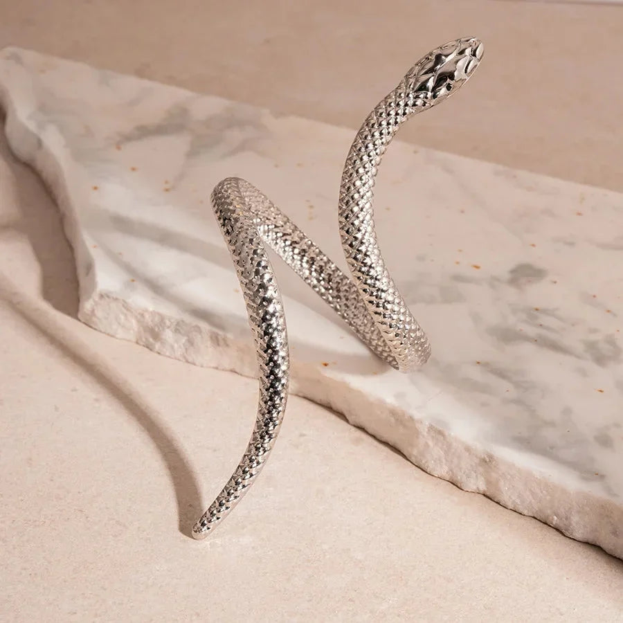Vipera - Set de Pulsera y Anillo Serpiente Ajustables Hecho a Mano