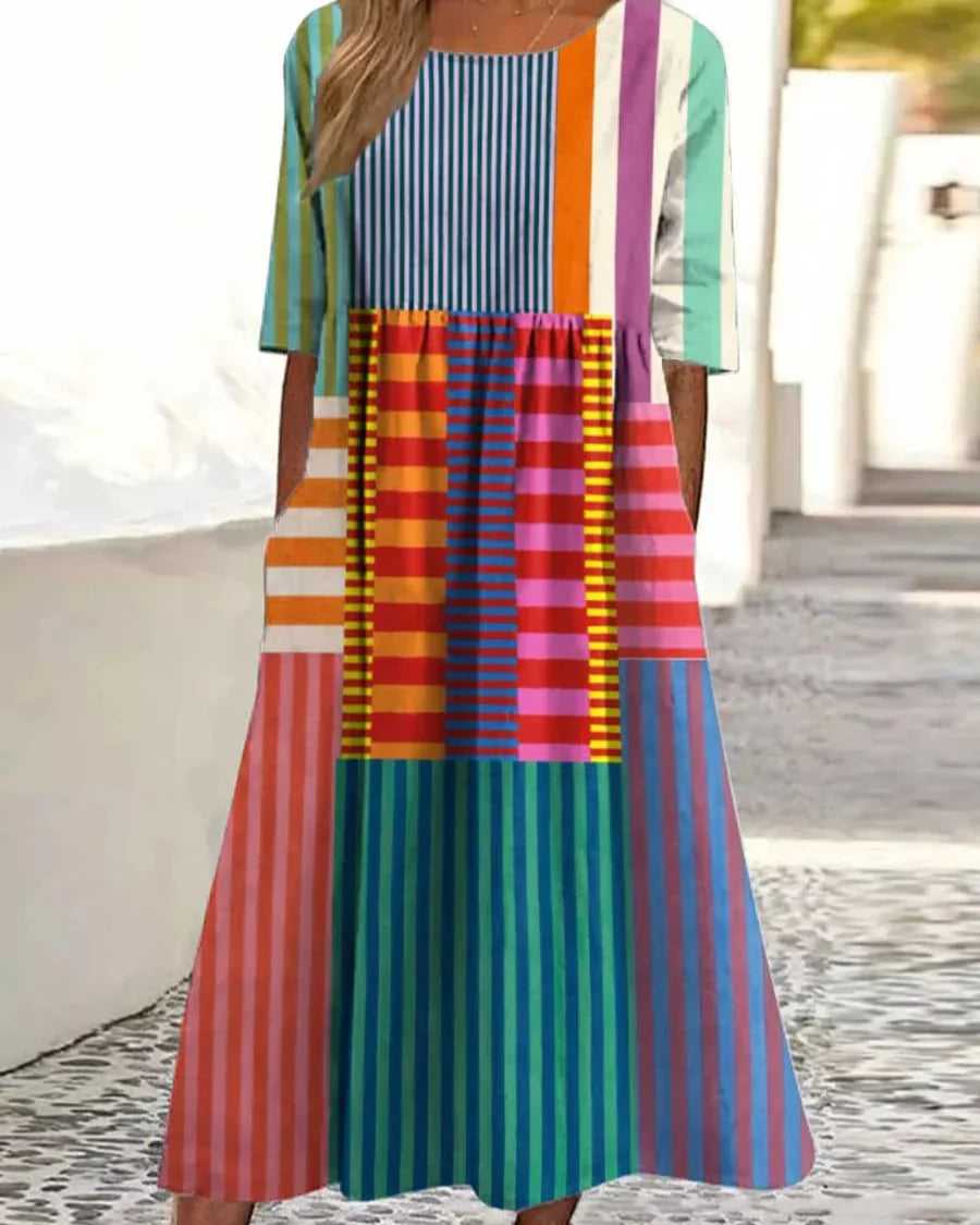 Iridiana - Umelecké a Farebné Šaty z Čistej Bavlny