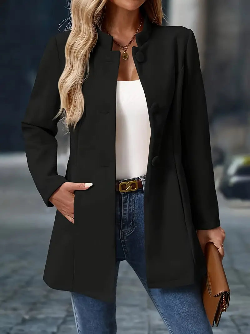 Priscilla - Elegant Blazer Style Long Jacket