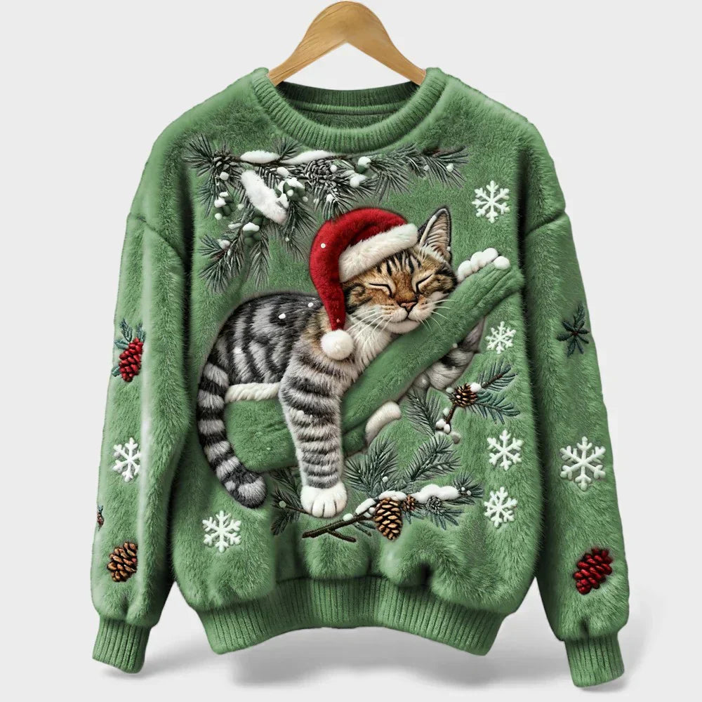 Romane - Pull Chat de Noël Ultra Doux