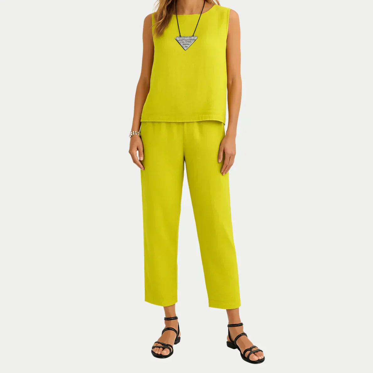 Abigail - Todelt Sommer Outfit i Hør