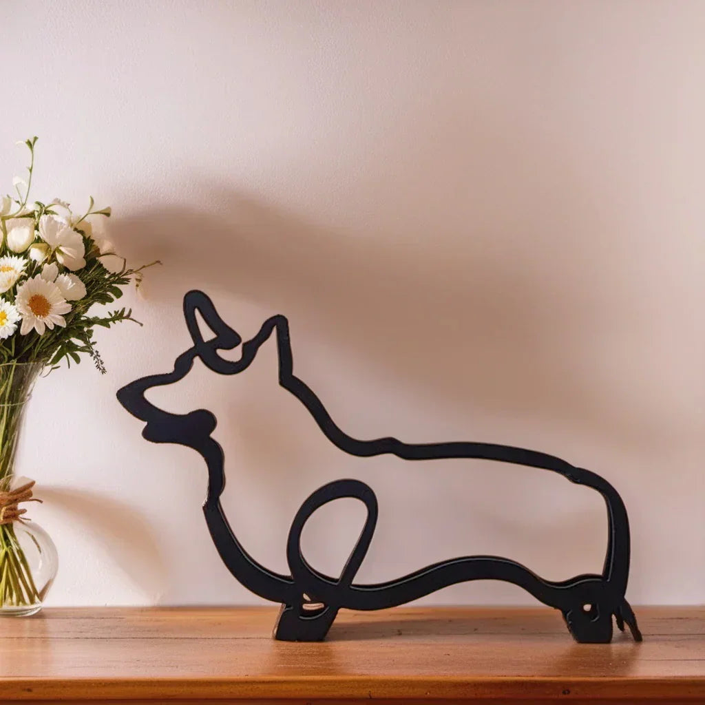 Skund™ - Hunderrace Line Art Skulptur