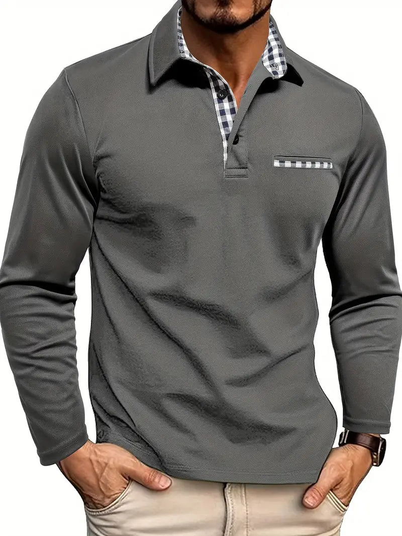 Estevan - Polo Premium con Detalles a Cuadros