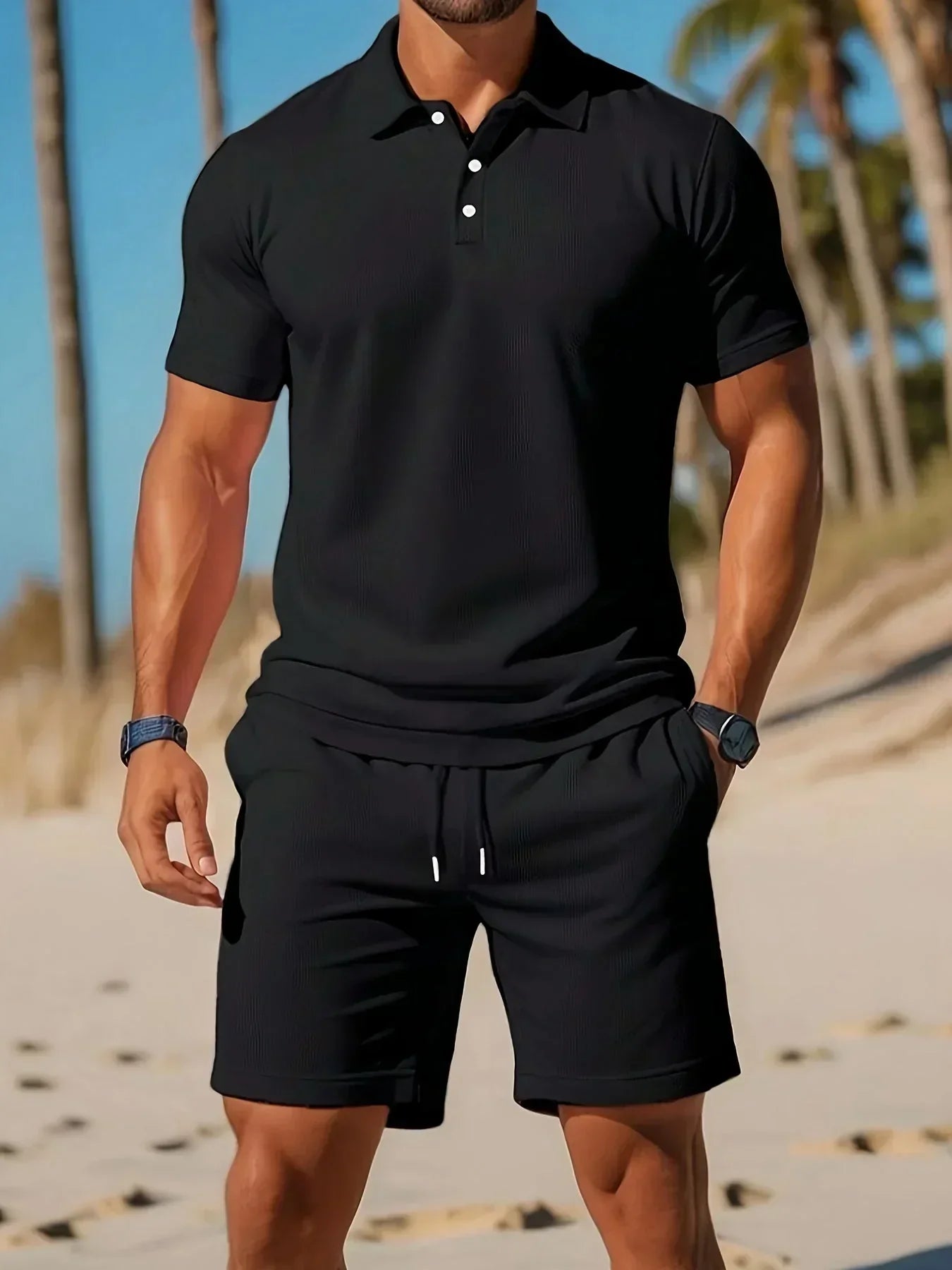 Aiden - Luxury Polo Set with Matching Shorts
