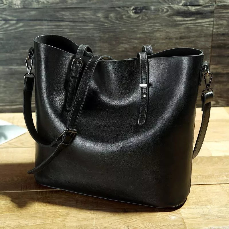 Erika - Bolso Shopper Vintage de Cuero Premium