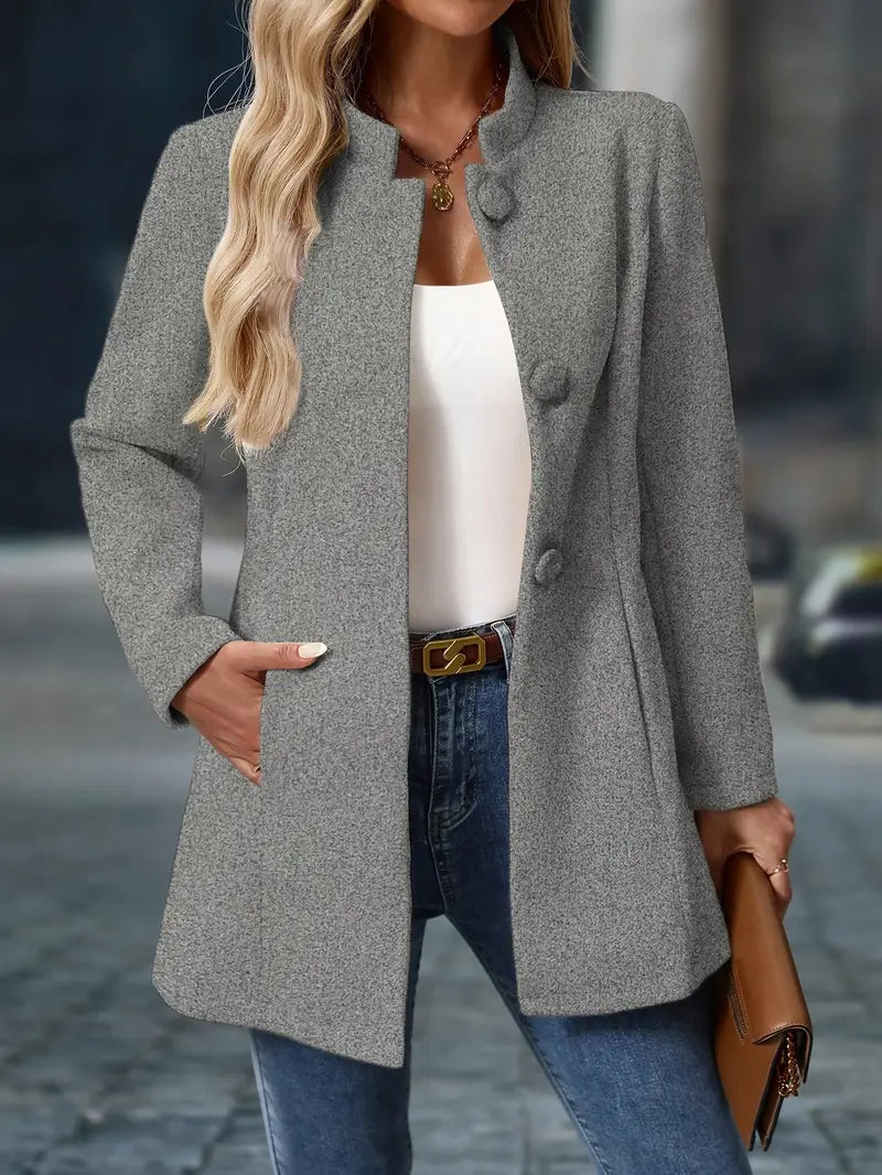 Priscilla - Veste Longue Style Blazer Élégant