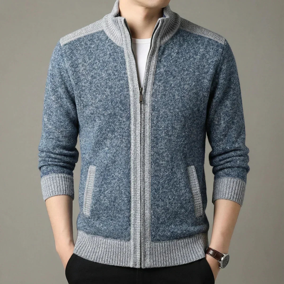 Timothé - Gilet Zippé en Maille d'Exception