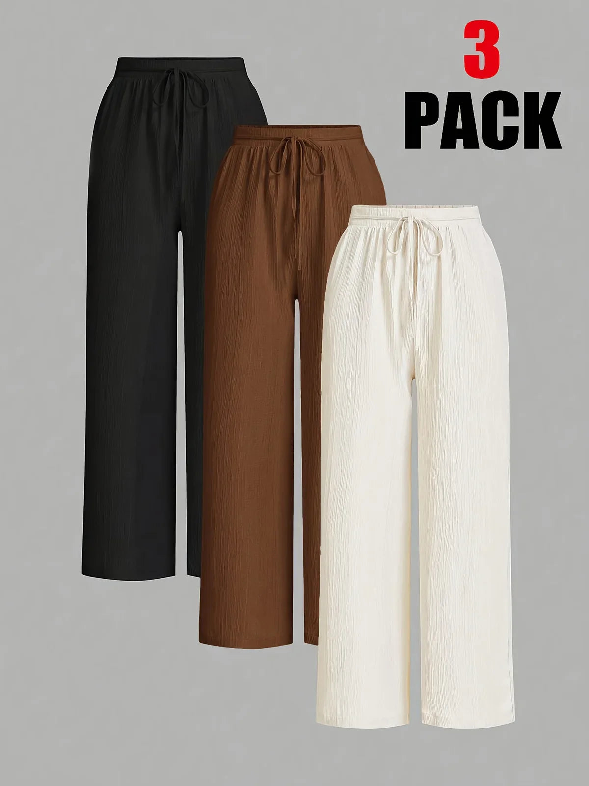 Myriam - Súprava 3 Plisovaných Voľných Nohavíc