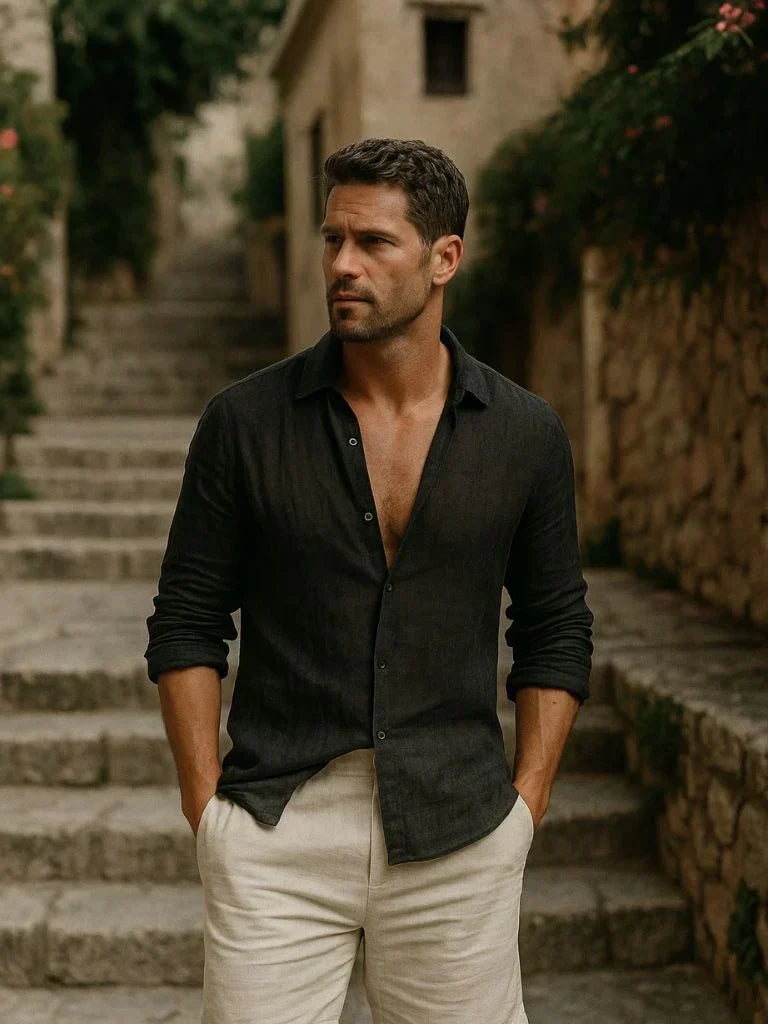 Malick - Camisa de Lino Superior Esencial