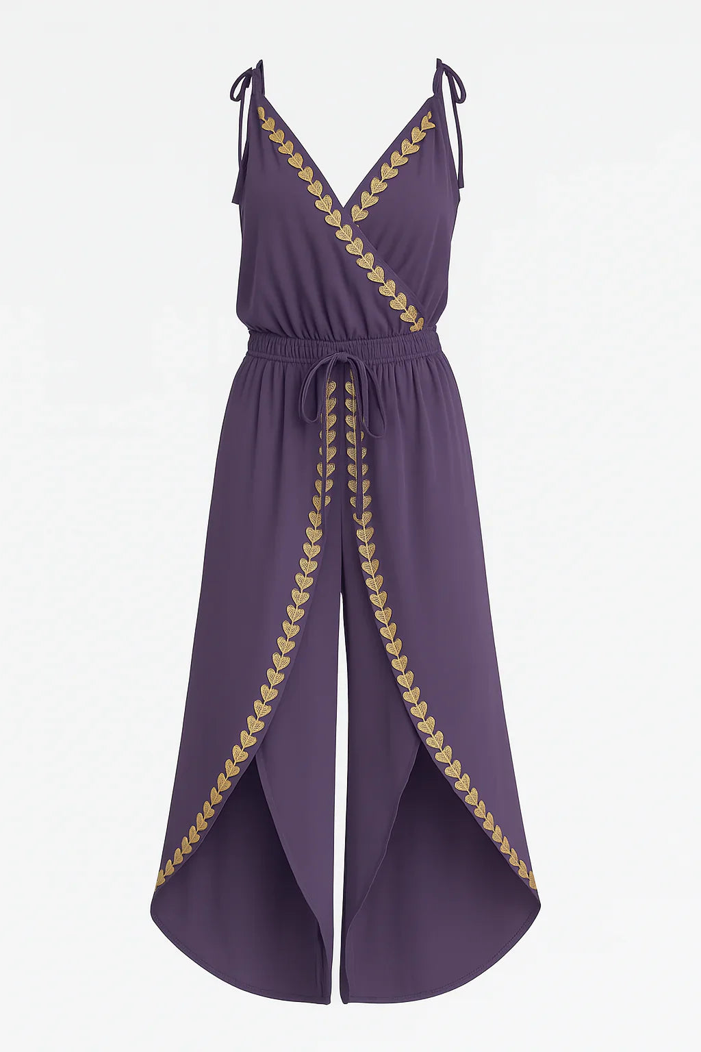 Hermine - Luksuriøs Jumpsuit med Gyldne Detaljer