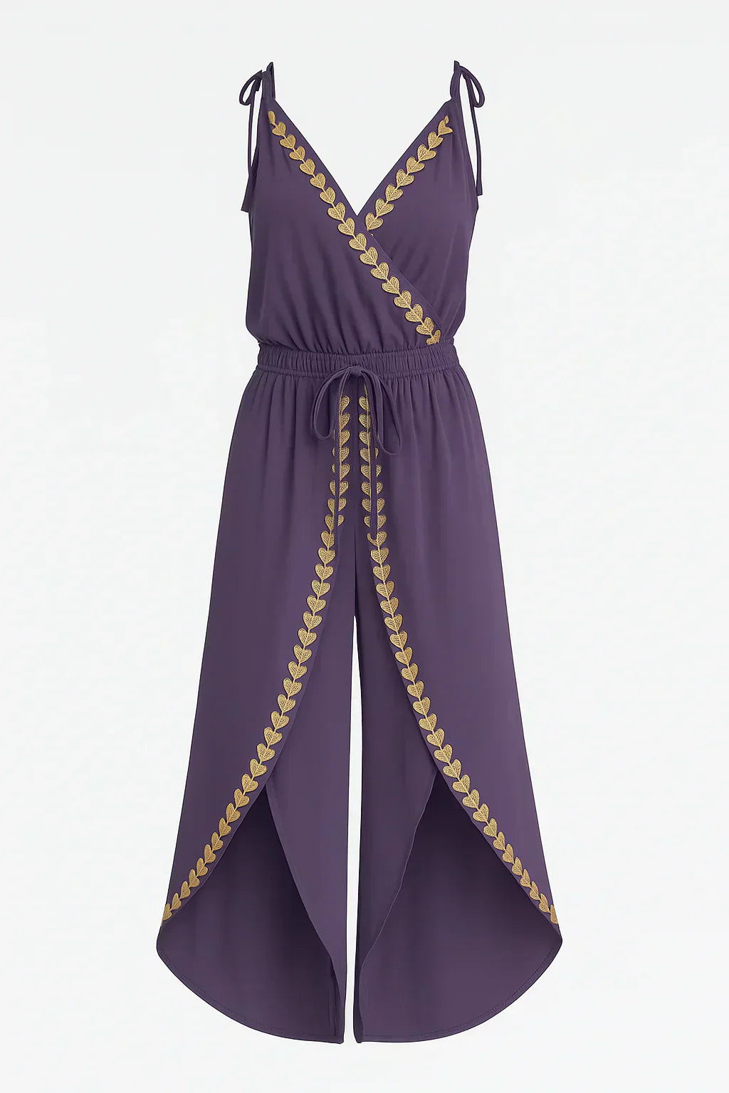 Hermine - Luksuriøs Jumpsuit med Gyldne Detaljer
