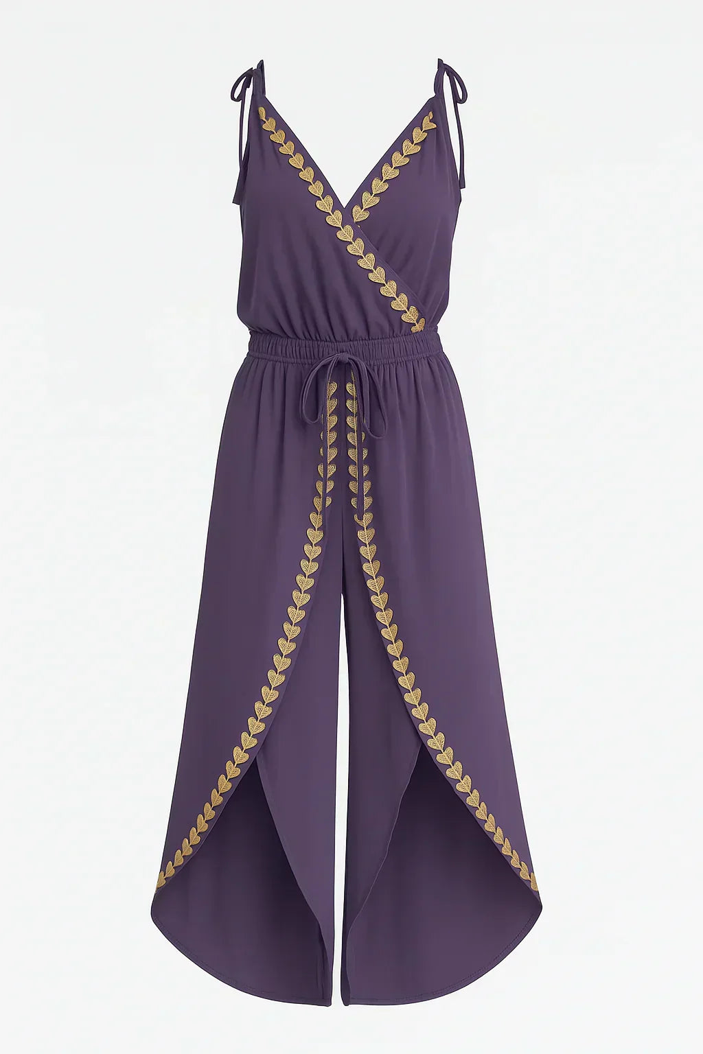 Hermine - Luksuriøs Jumpsuit med Gyldne Detaljer
