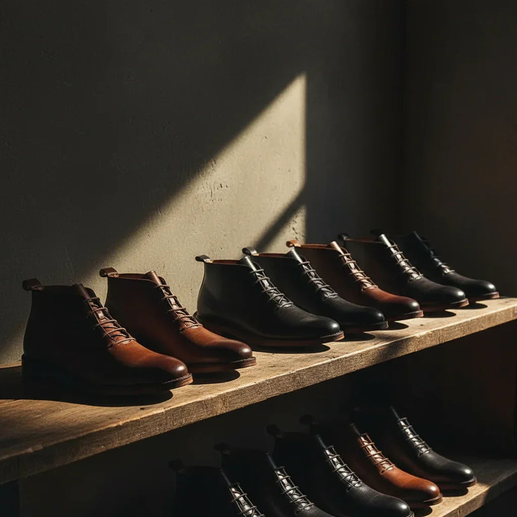 Robbin - Handcrafted Leather Boots with Natural Leather