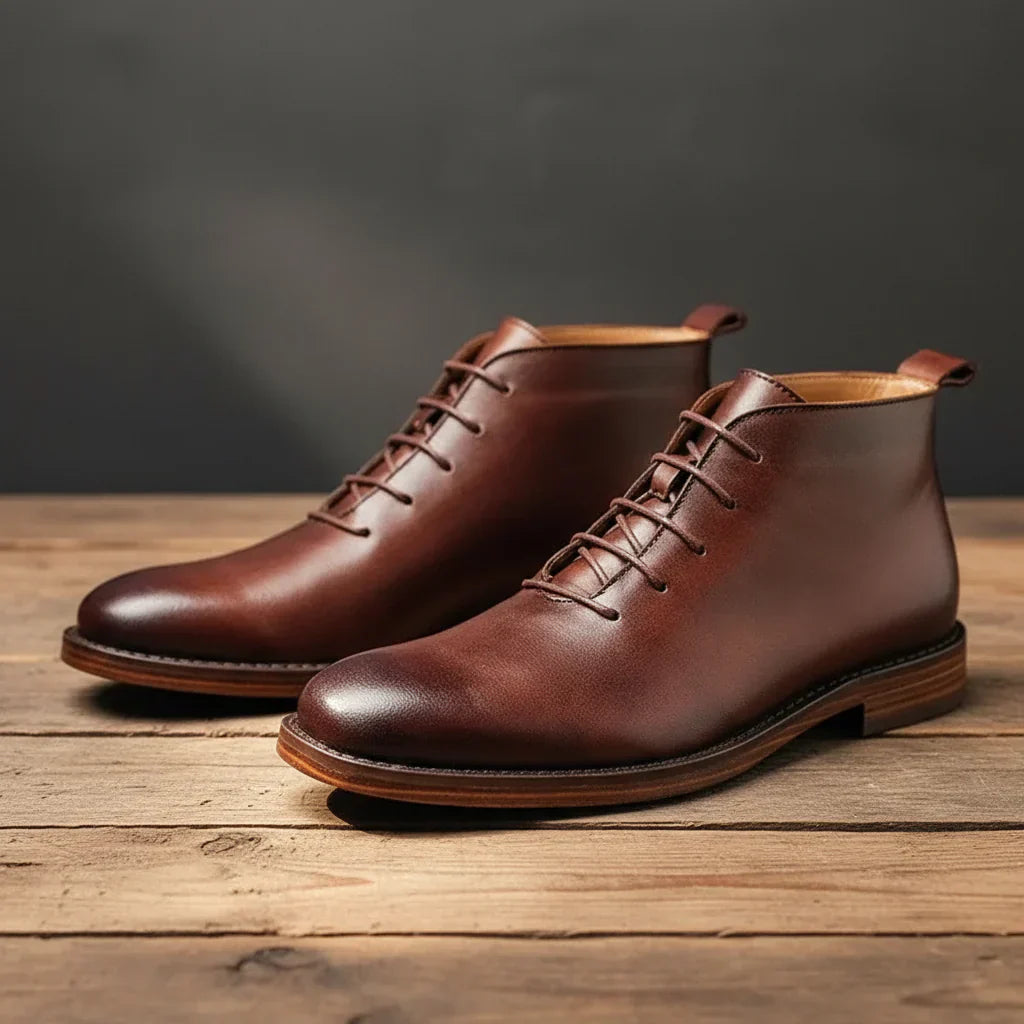 Robbin - Handcrafted Leather Boots with Natural Leather
