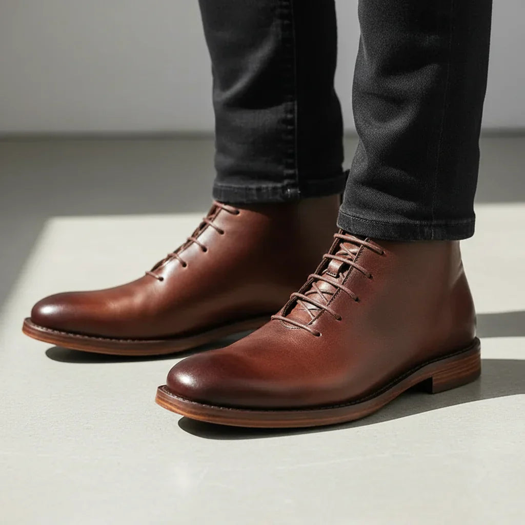 Robbin - Handcrafted Leather Boots with Natural Leather