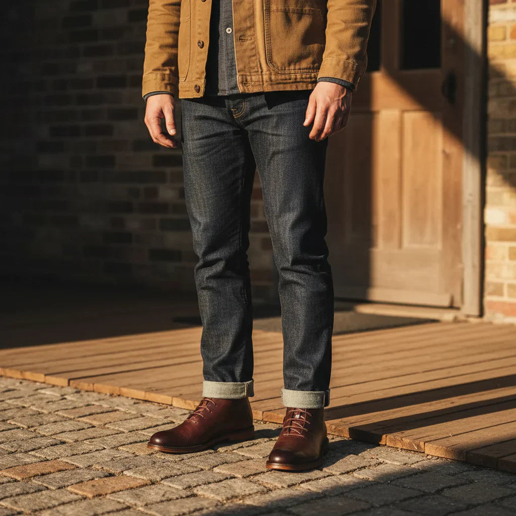 Robbin - Handcrafted Leather Boots with Natural Leather