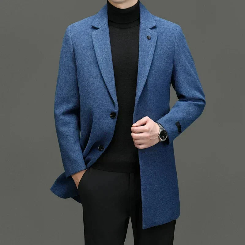 Arthur - Elegantní Dlouhý Vlněný Kabát