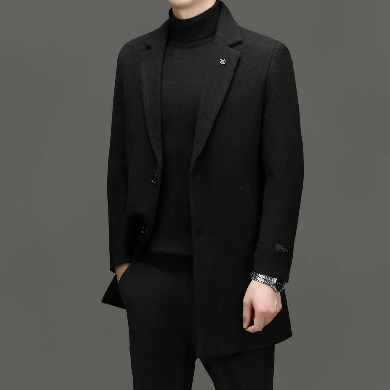 Arthur - Elegantní Dlouhý Vlněný Kabát