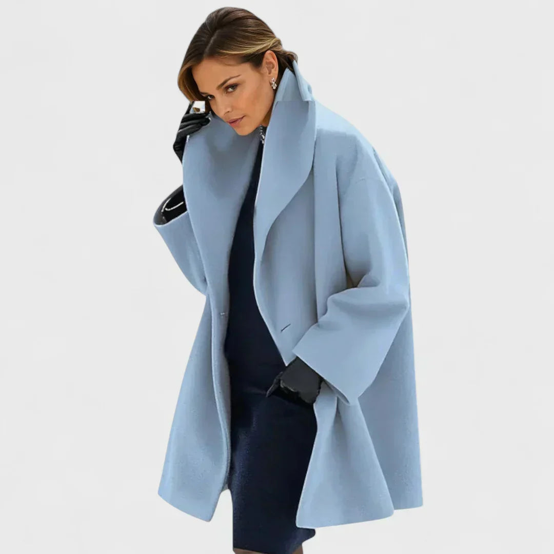 Constance - Elegantní Polodlouhý Vlněný Kabát