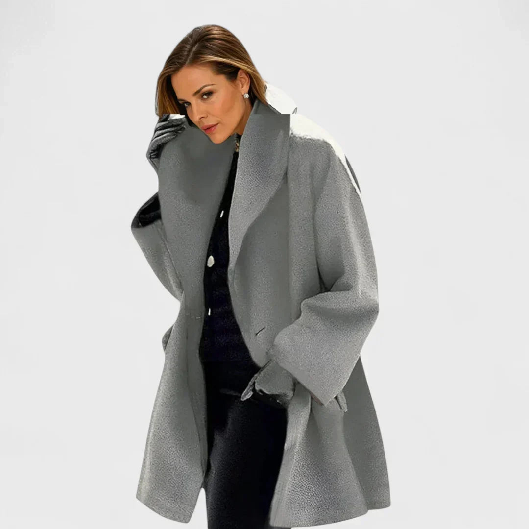Constance - Abrigo de Lana Elegante de Media Longitud