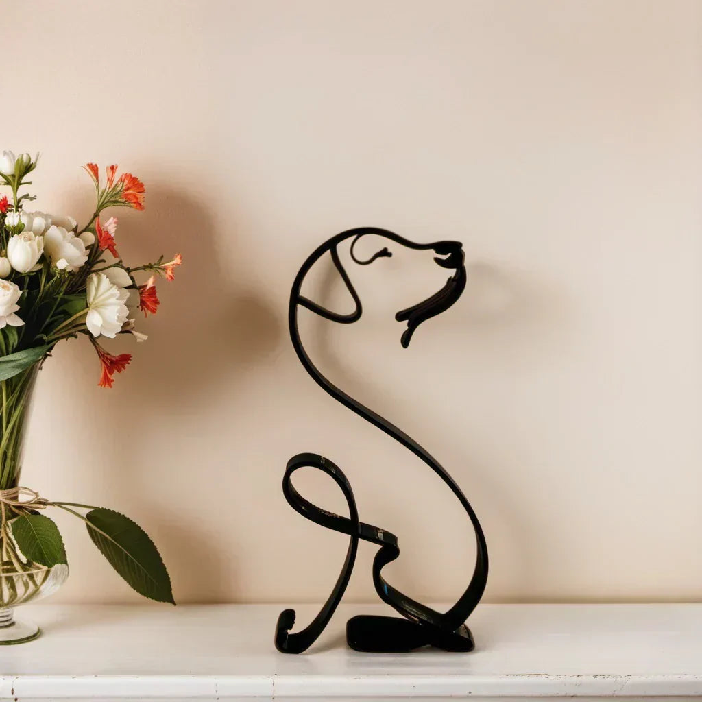 Skund™ - Hunderrace Line Art Skulptur