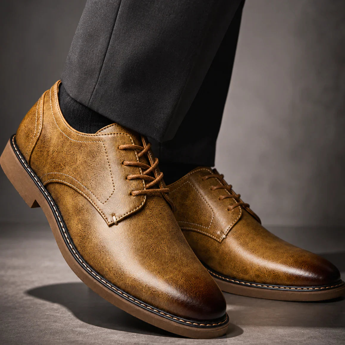 Lionel - Zapatos Derby Elegantes de Cuero Genuino