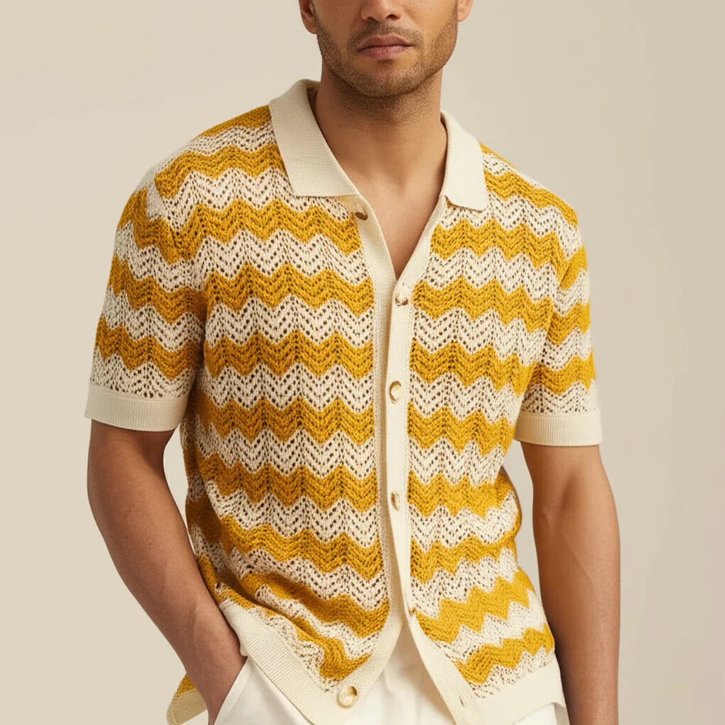 Basile - Stilfuld Præcisionsstrikket Skjorte