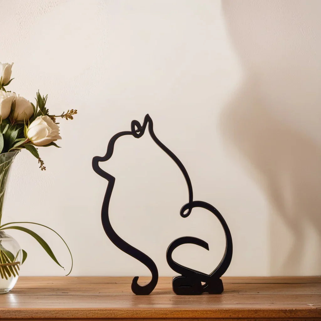 Skundâą - Hunderrace Line Art Skulptur