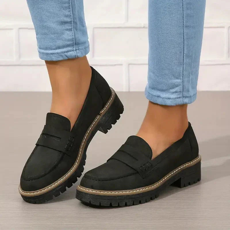 Noalie - Mocassins en Daim Ă Plateforme