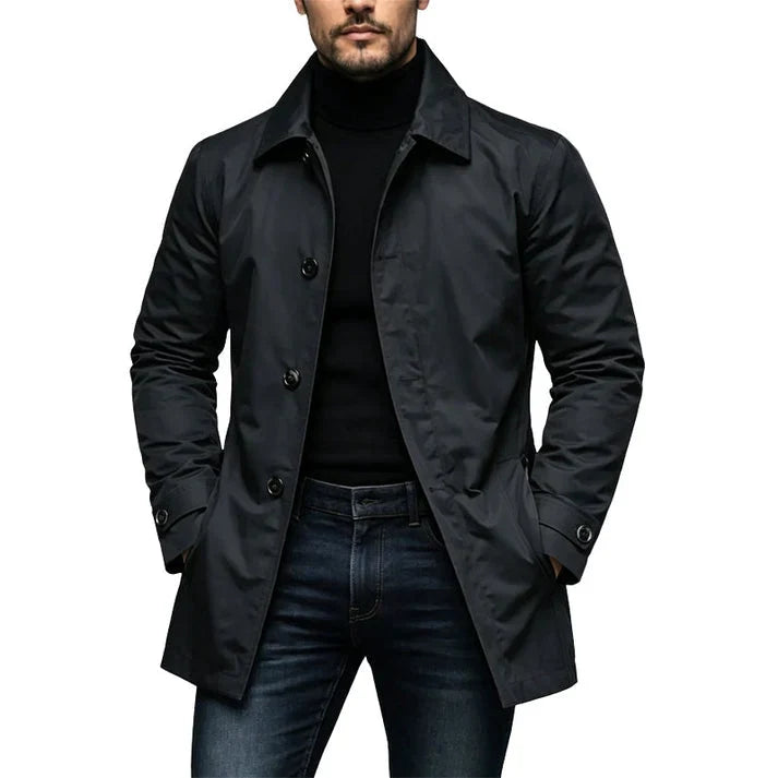Emilio - Gabardina Impermeable Atemporal de Media Longitud