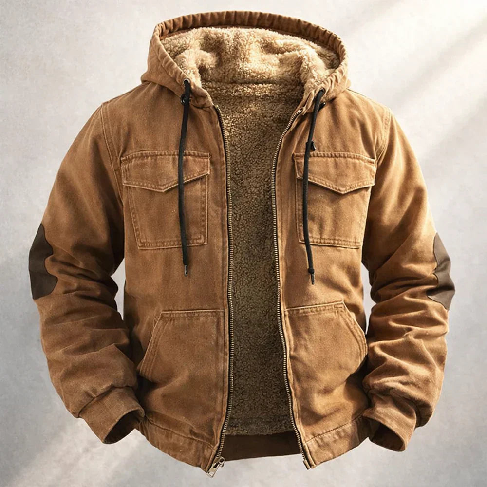 Gishto - Chaqueta de Felpa Estilo Cargo Confiable