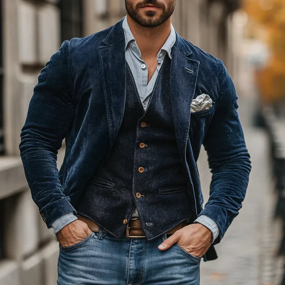 Robert - Traje Elegante de Terciopelo Retro