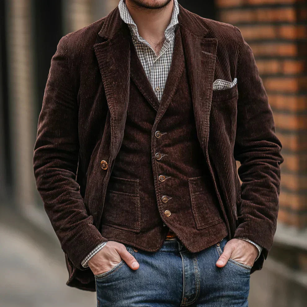 Robert - Traje Elegante de Terciopelo Retro