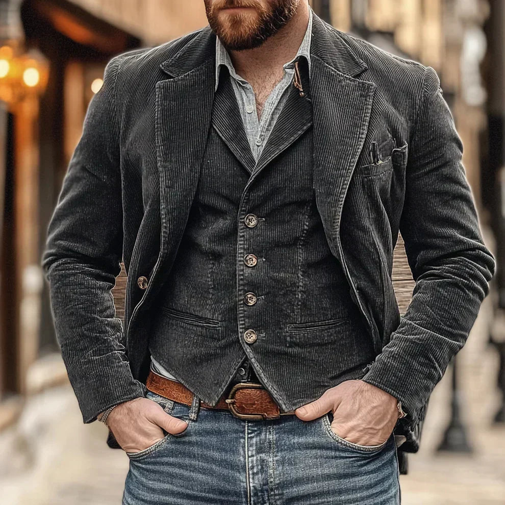 Robert - Traje Elegante de Terciopelo Retro