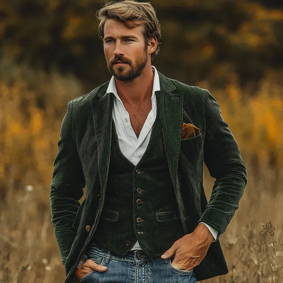 Robert - Traje Elegante de Terciopelo Retro