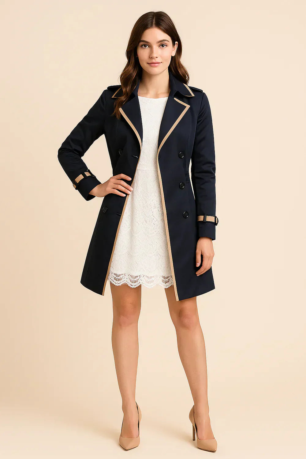 Aitana - Trenchcoat Haute Couture S Detaily