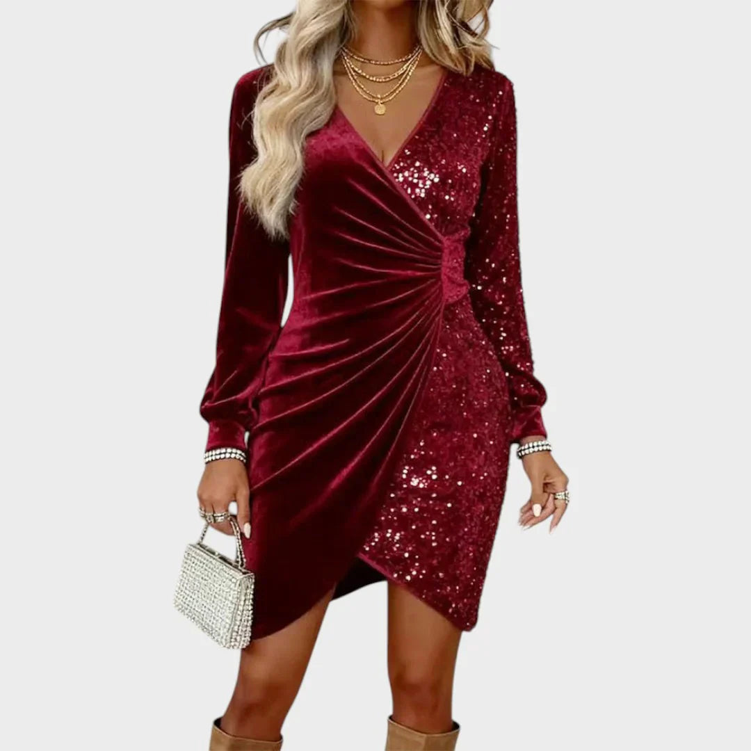 Edie - Robe de Soirée Scintillante Portefeuille