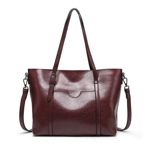 Laila - Bolso Tote Grande Vintage de Cuero