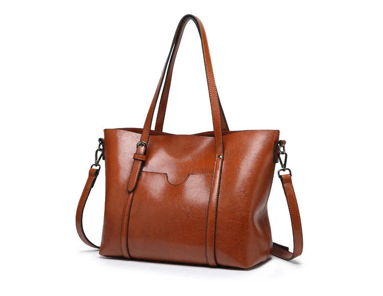 Laila - Bolso Tote Grande Vintage de Cuero