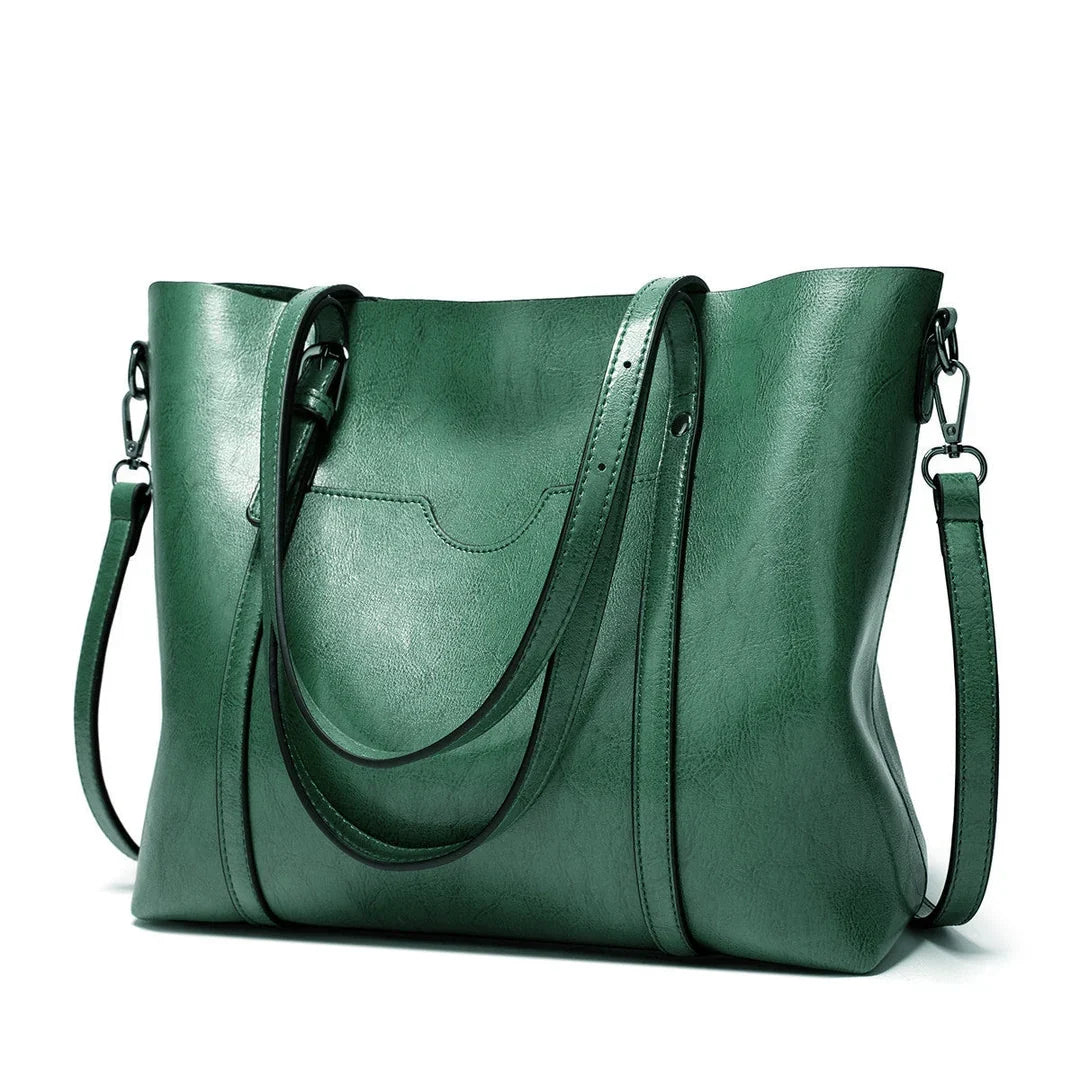 Laila - Bolso Tote Grande Vintage de Cuero