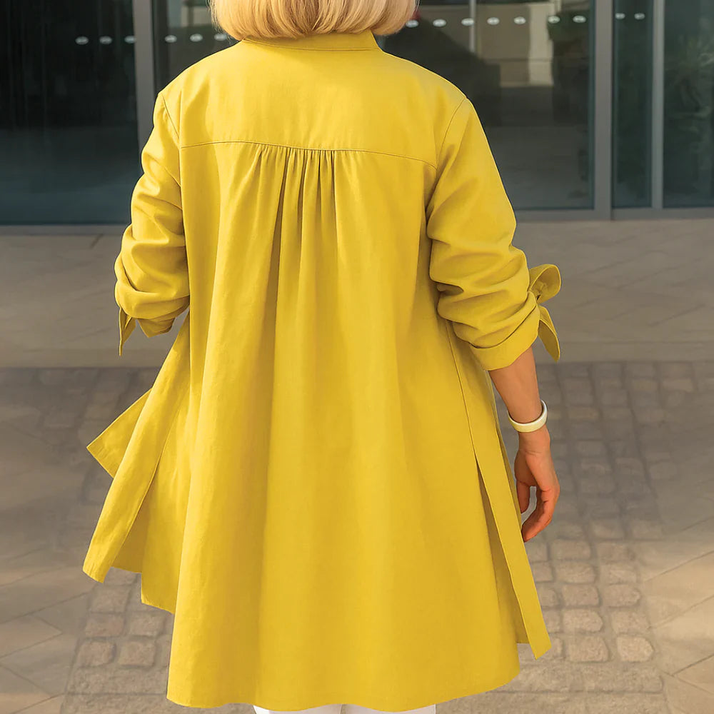 Catalina - Dlhá Bavlnená Blúzka s Gombíkmi