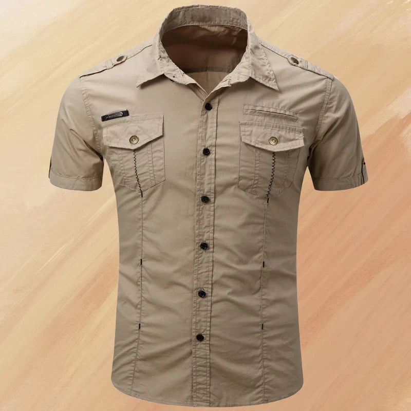 Benoit - Elegantná Letná Cargo Košeľa z Bavlny