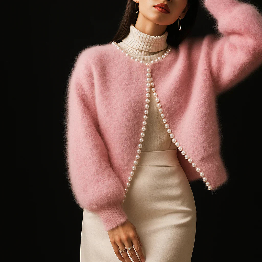 Katarina - Cardignan Perlé en Cachemire Ultra Doux