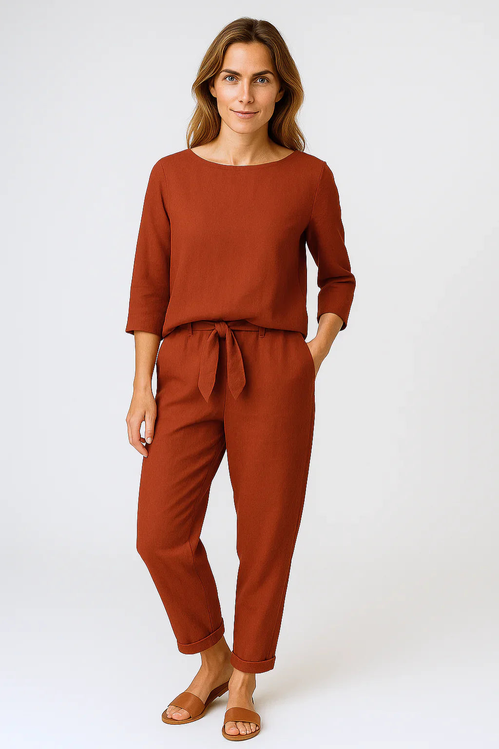 Theana - Elegant 2stk Åndbart Bomuldssæt