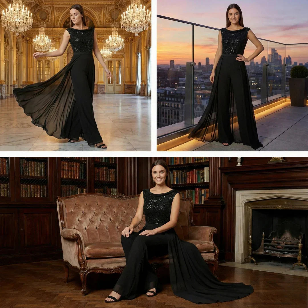 Jasmin - Combinaison Mi Robe Haute Couture