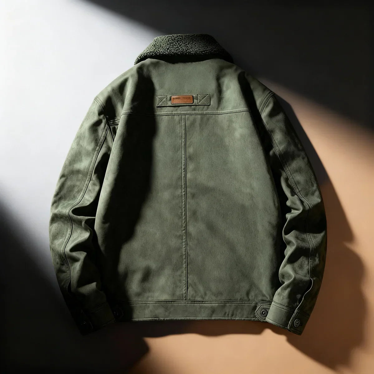 Niels - Veste en Daim Haut de Gamme Doublure Sherpa