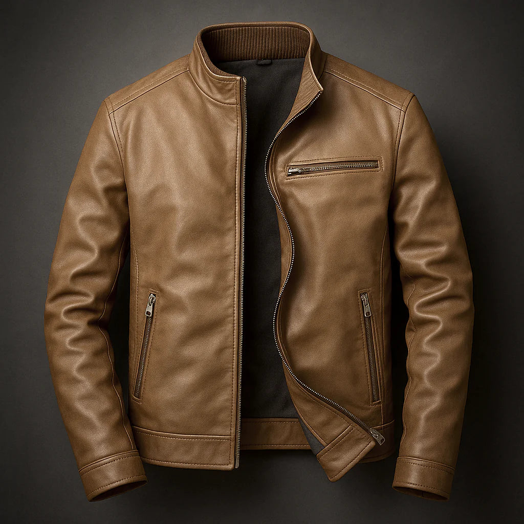 Mathieu - Blouson en Cuir Véritable Premium