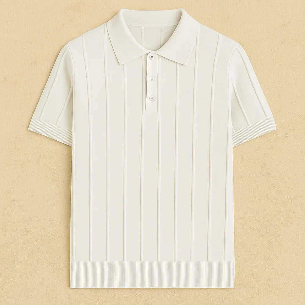 Alexandre - Premium Ribbet Strikket Poloshirt