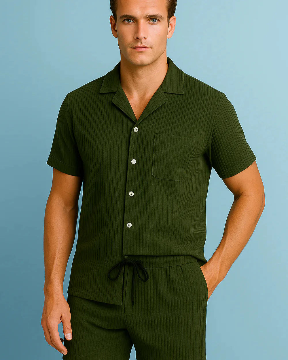 Eugen - Økologisk Bomulds Skjorte & Shorts Sæt